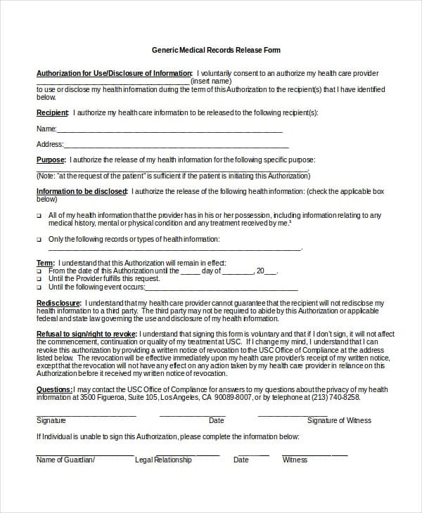 Omnibus Health Form