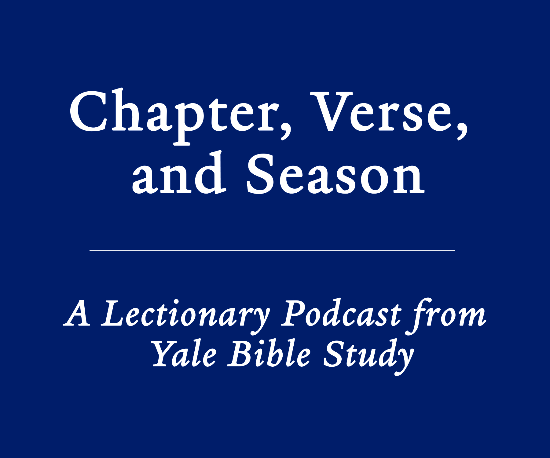 Chapter, Verse, and Season